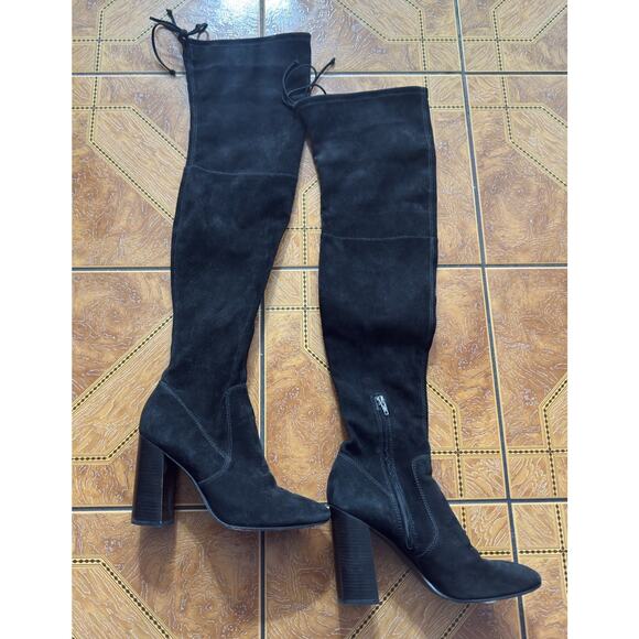 Frye Mercer Black Suede Over‑Knee Thigh High Boots Women’s US 10 M - Picture 2 of 12